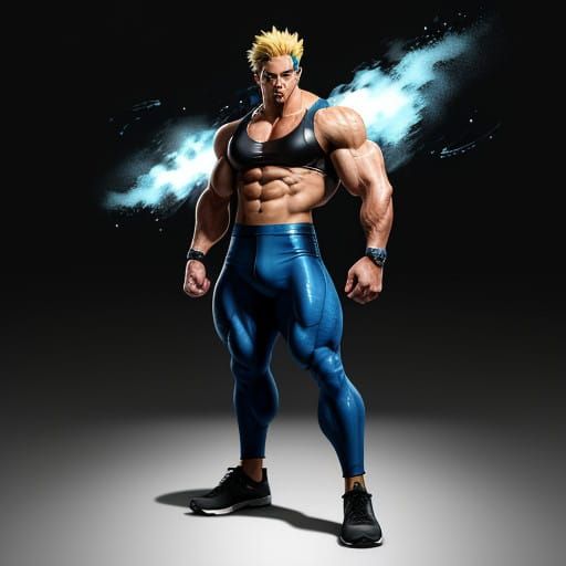 Epic Fantasy Bodybuilder in Splendid Matte Painting