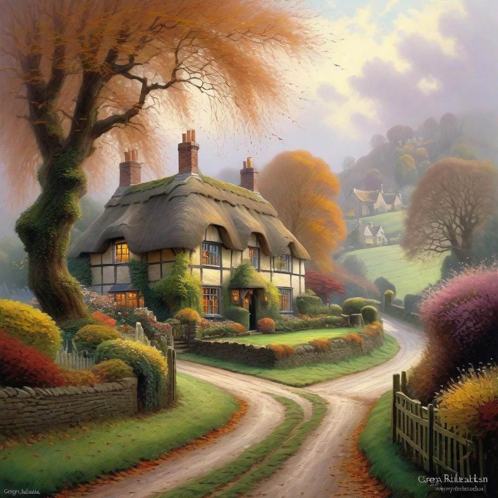 English Country House in Ethereal Fantasy Style