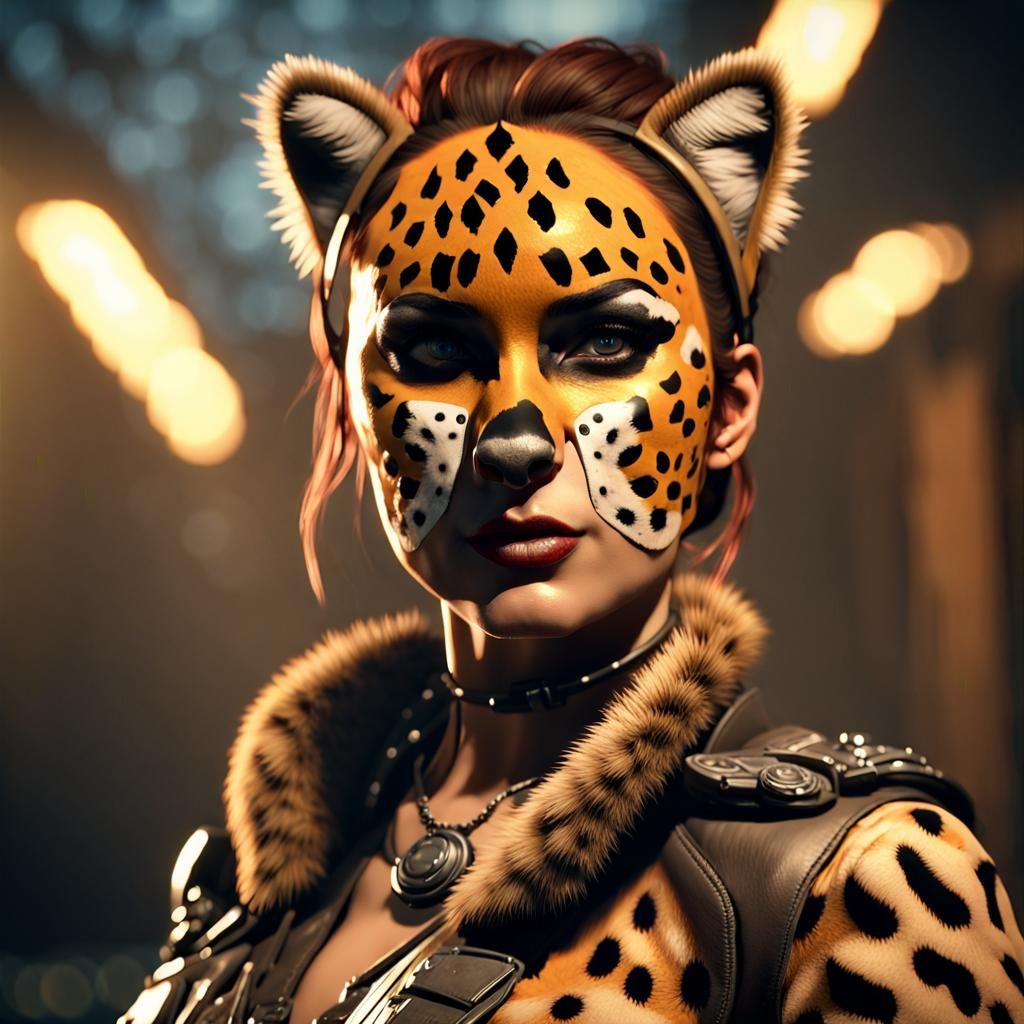 Cheetah Raider in Fallout Style: 3D Cinematic Render