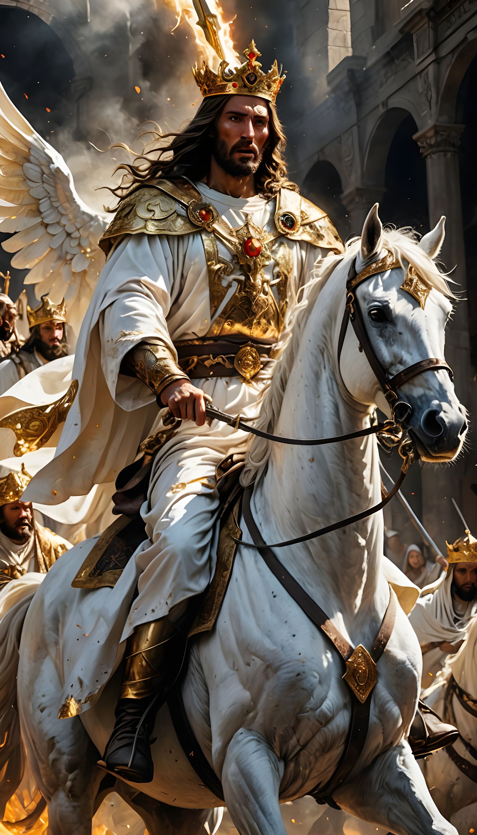 Christ's Descent: A Hyperdetailed Dark Fantasy Scene