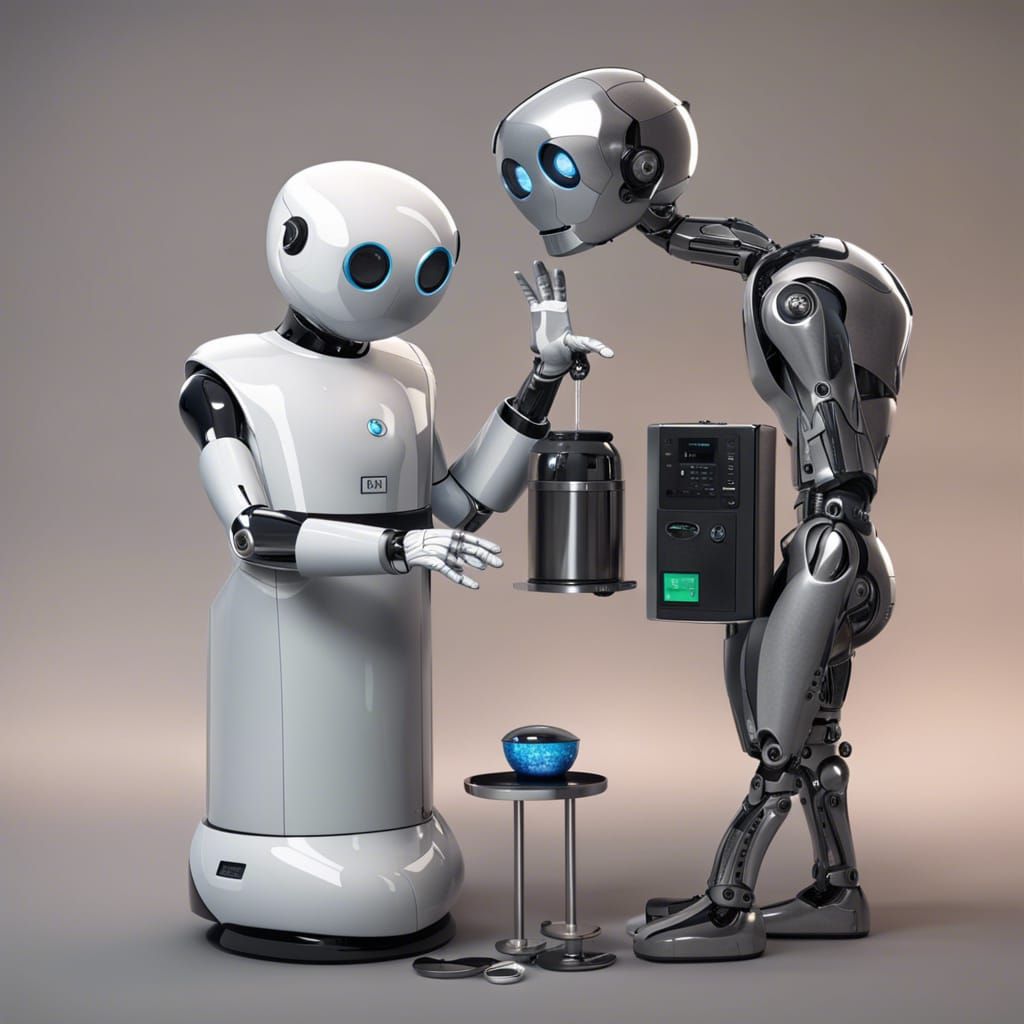 Futuristic Robot Butler Concept Art