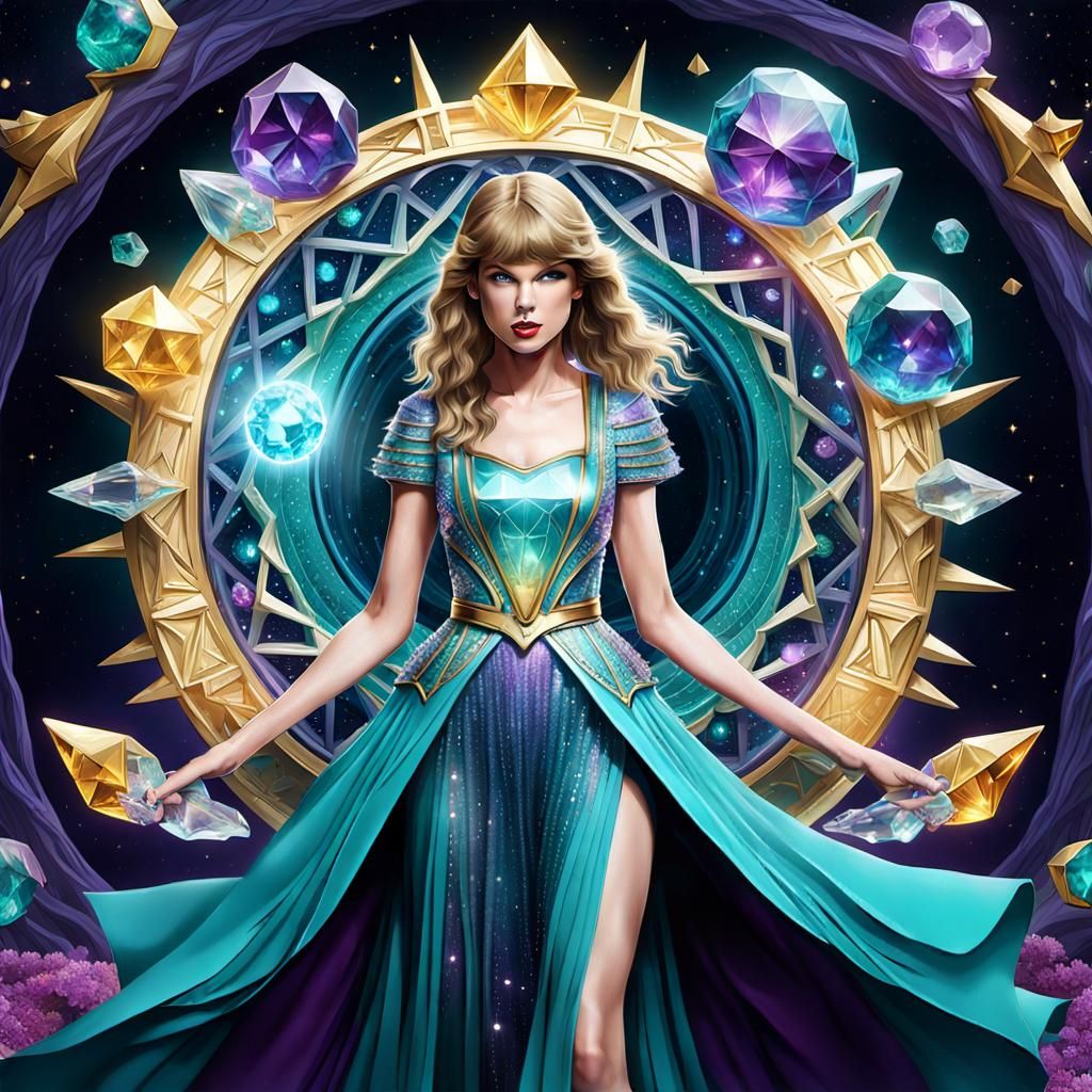 Crystal Sorcerer Casting Optical Illusion Spells