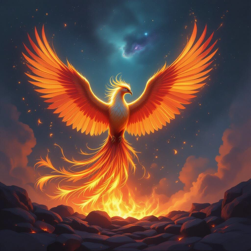 A majestic phoenix