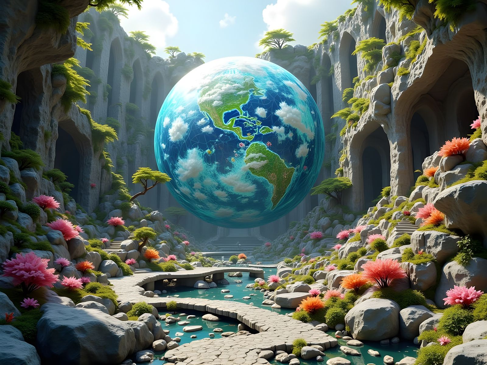 Earth Reclaimed: A Dystopian Sci-Fi Landscape