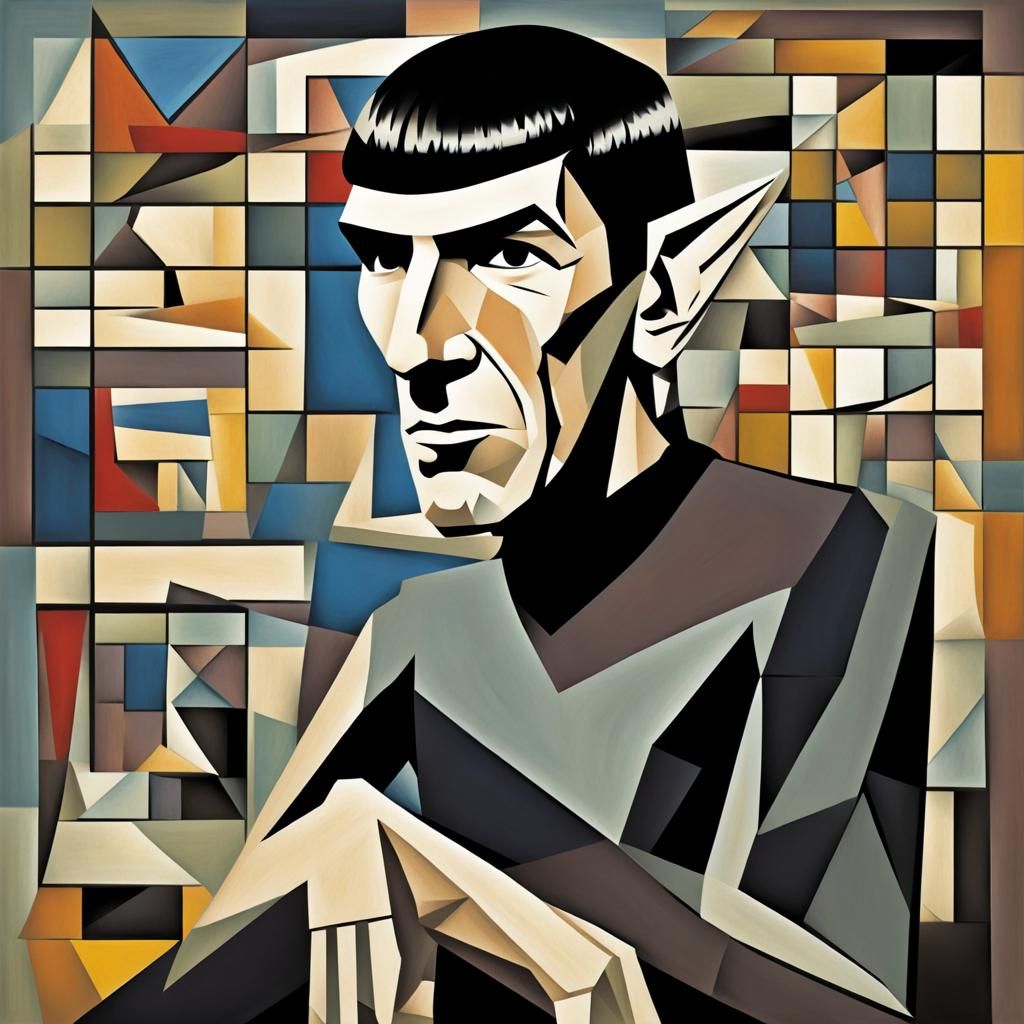 Mr. Spock. cubist Picasso