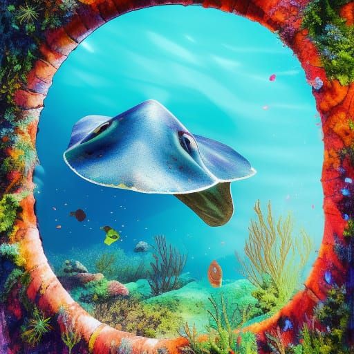 Stingray in a Sunken Doorway