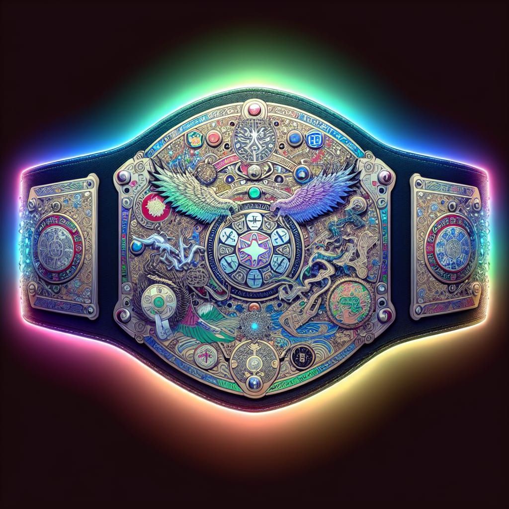 Anime Championship Belt with Bleach Soul Society Symbols