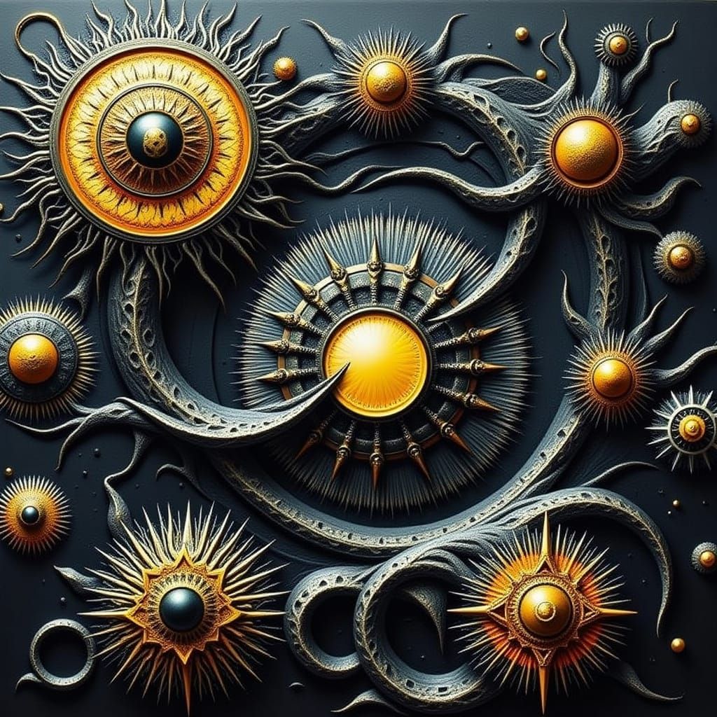 Cyberpunk Energy Flux in Vibrant Fractal Patterns