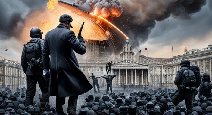 Tensions Rise: A Mixed Media Sociopolitical Commentary