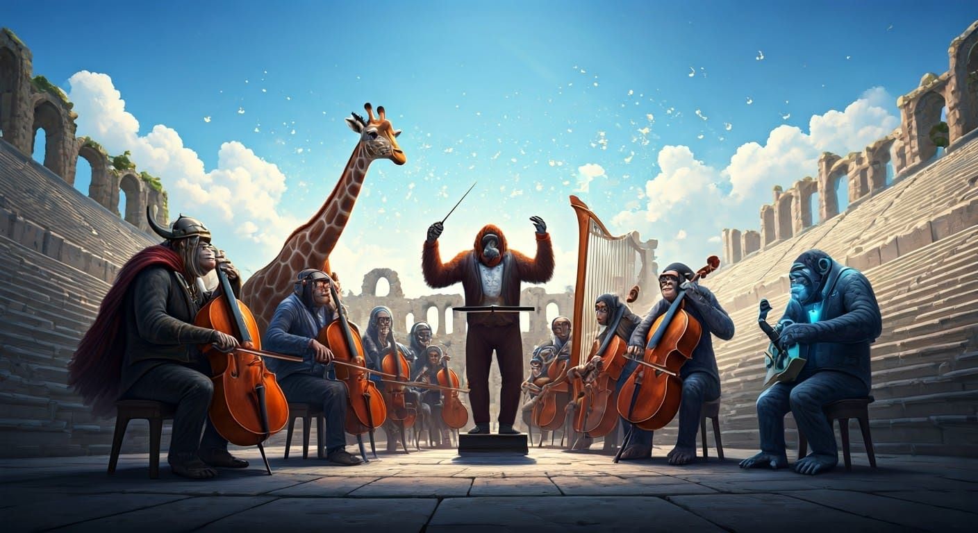 Eclectic Orchestra with Vikings, Aliens, and Fantastical Cre...