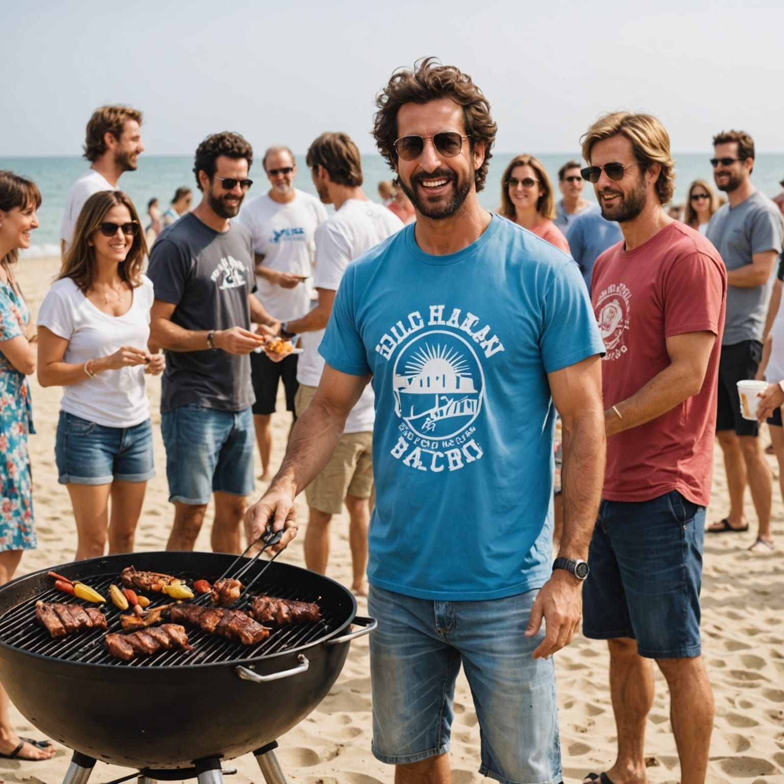 Zohan bbq at beach