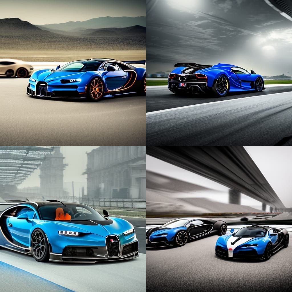 Bugatti Chiron vs McLaren P1: Digital Matte Painting