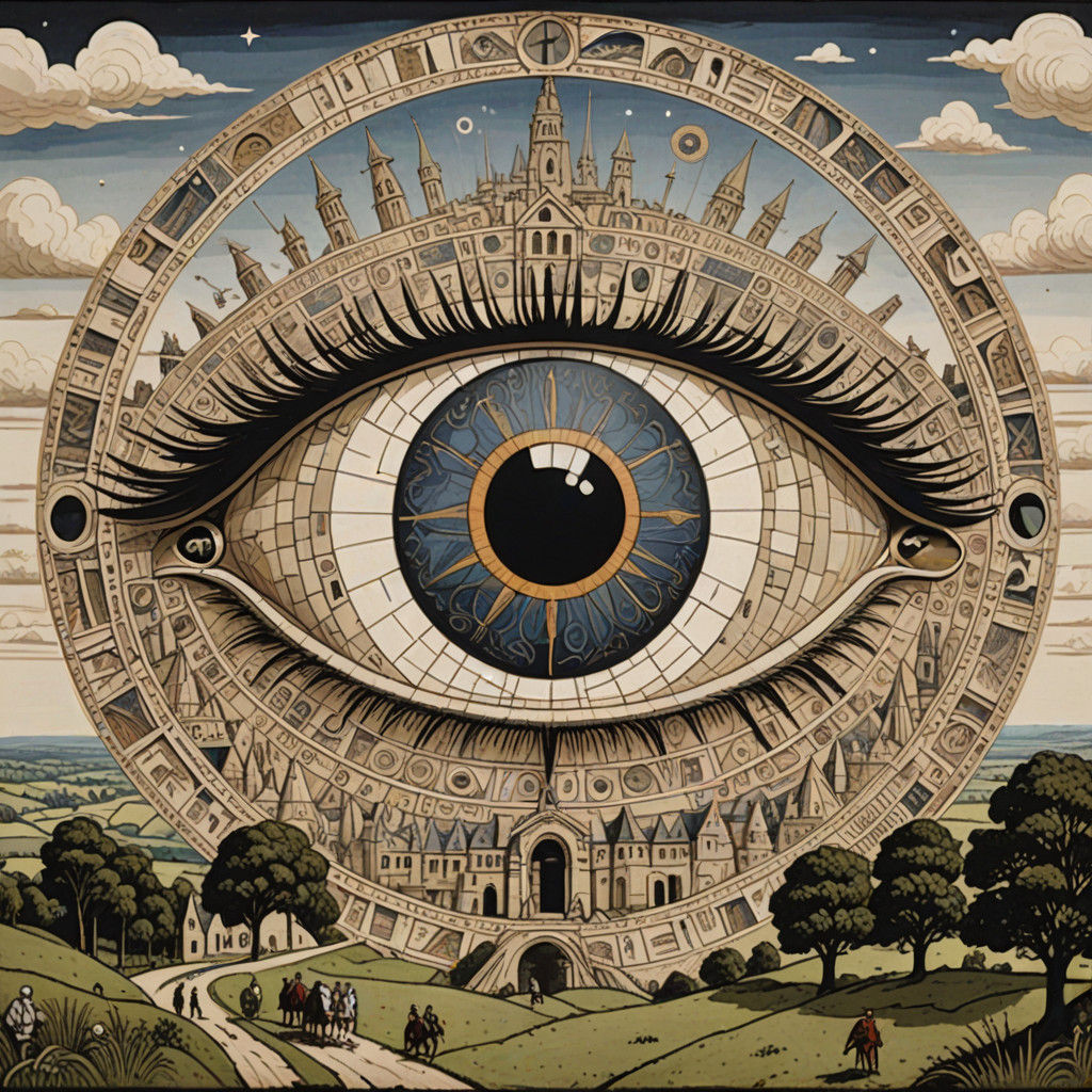Majestic Eye Overlooks Desolate Post-Apocalyptic World in Ba...