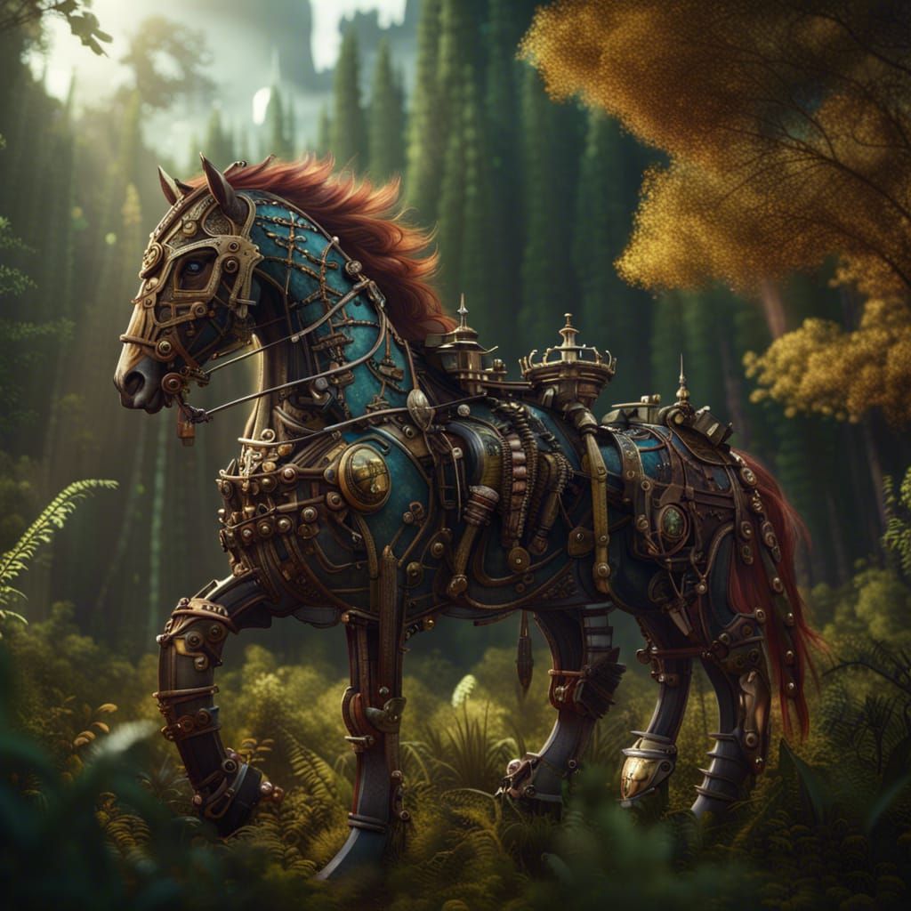Armored Steampunk Horse