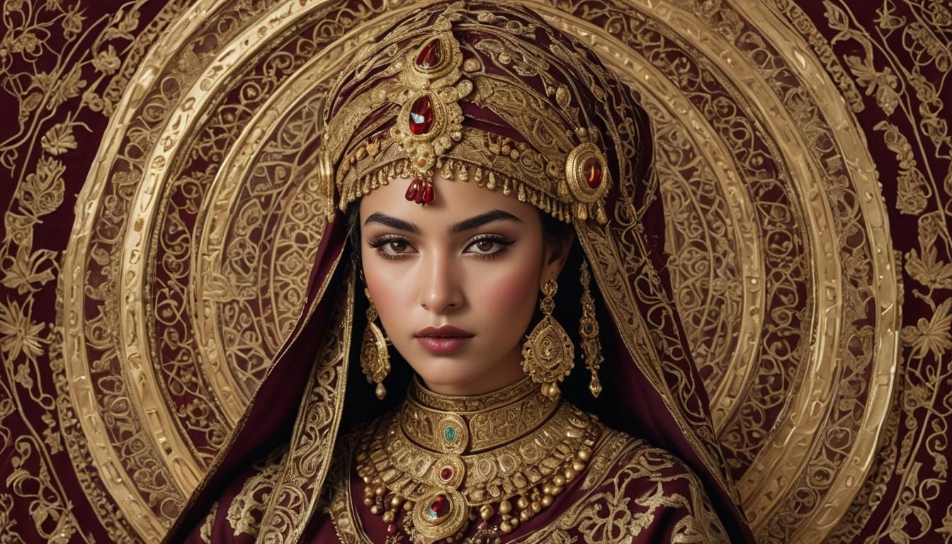 Algerian Sultaness Portrait in High Fashion Photography