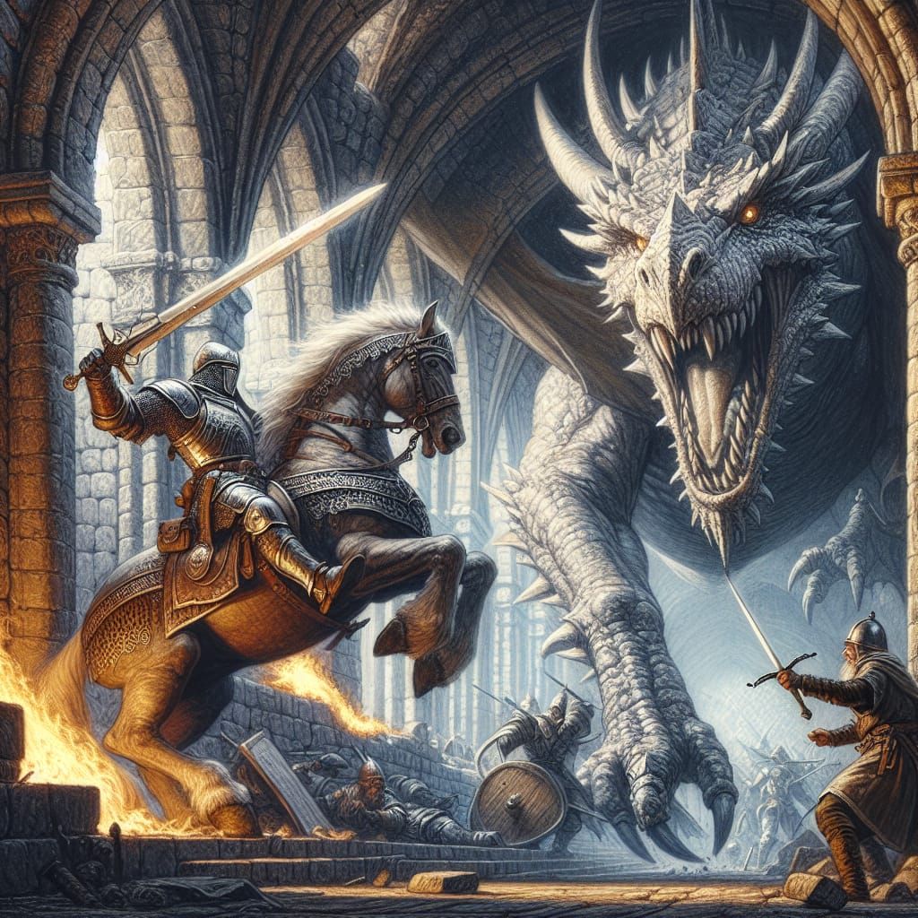 The knight and the weredragon