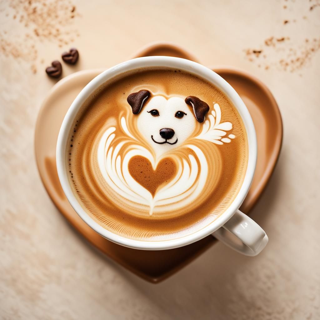 Dog Latte Art