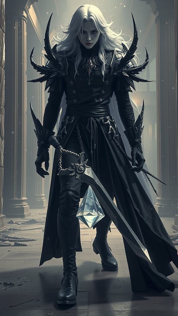 Menacing Man with Corrupted Object in Photorealistic Style