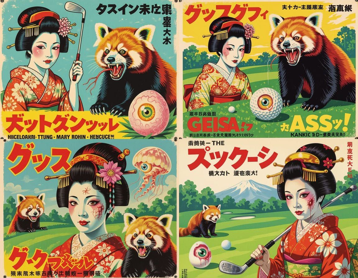 Bizarre Mutant Horror: 1950s Movie Poster Style