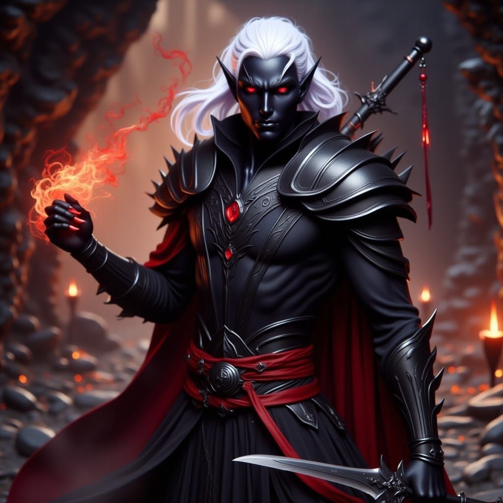 Dark Elf Rogue with Shadow Blade