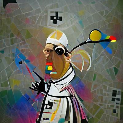 Abstract Pope in Kandinsky Style
