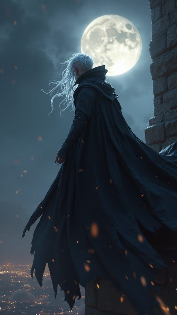 Vampire King Raises Fist in Dark Fantasy Art