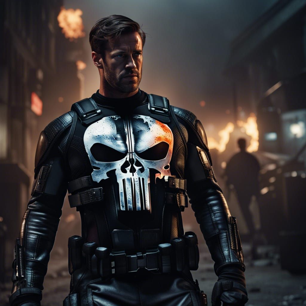 The Punisher in Advanced Cosmic Suit: Photorealistic