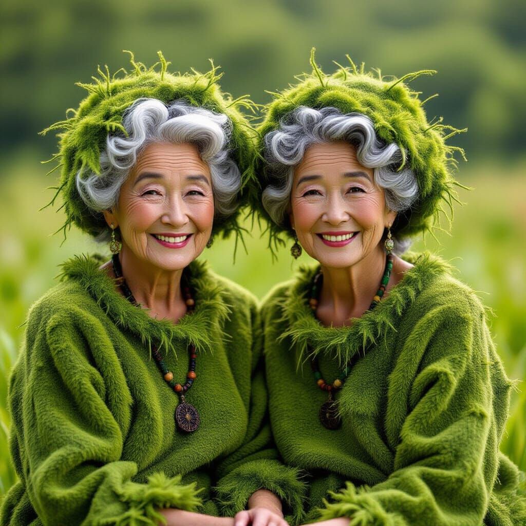 Moss Dress Women in Miyazaki Style