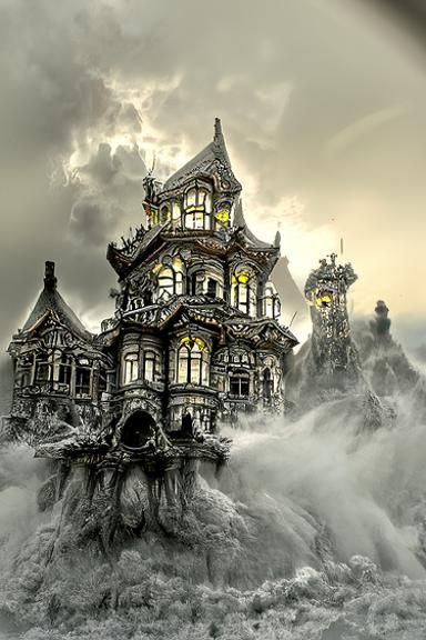 Terrifying Haunted Victorian Castle on Stormy Night