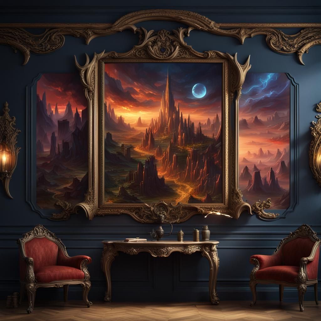 Thank You Message on Wall, Detailed Matte Painting