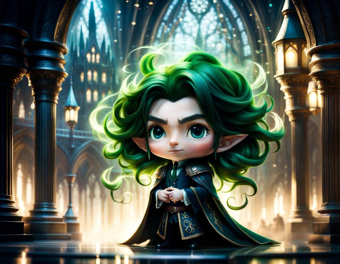 Chibi Snape Elf in Hogwarts Fantasy Portrait