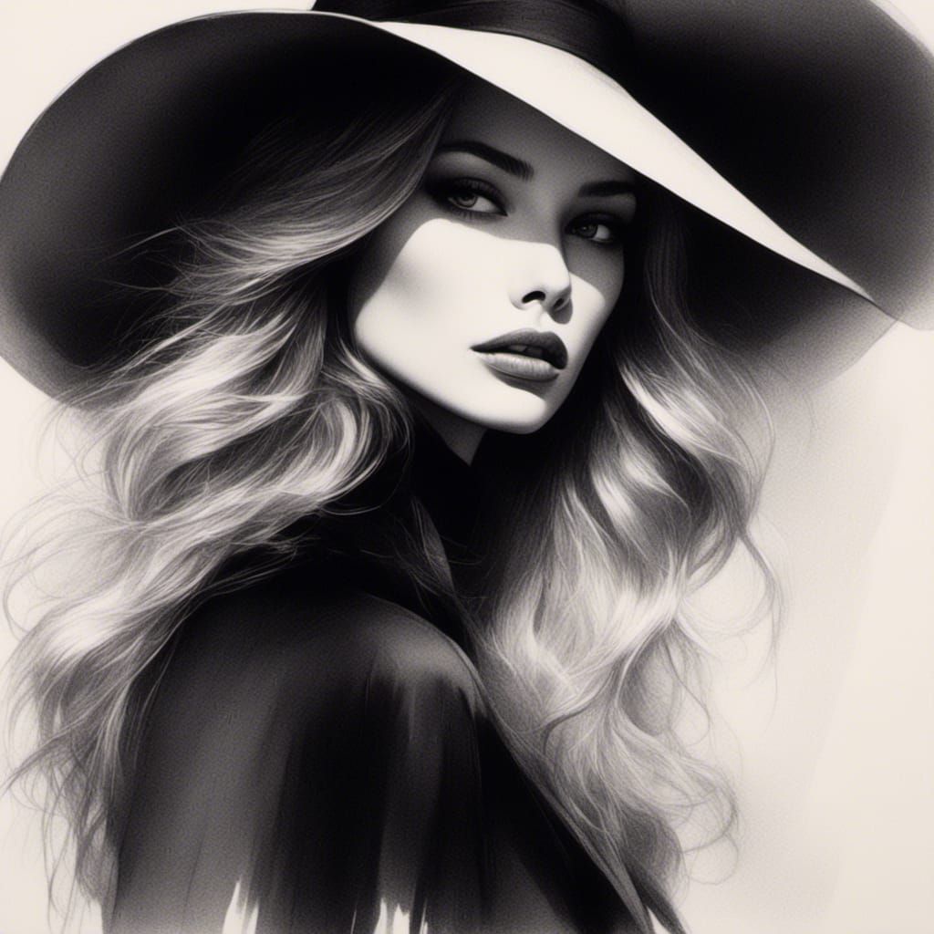 High-Contrast Fashion Illustration in David Downton Style