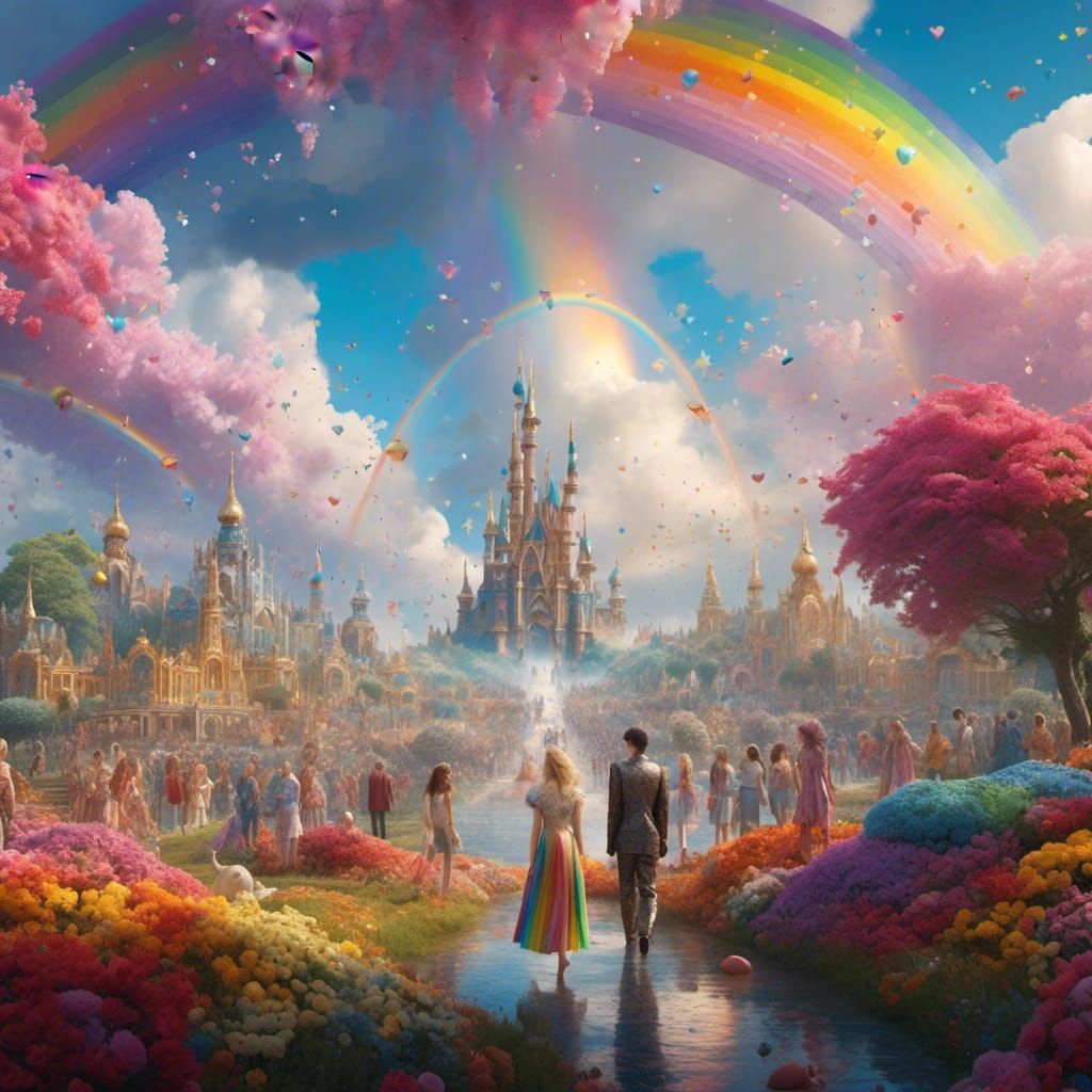 Rainbows are visions, but only illusions, and rainbows have nothing to hide. <lora:MakeItPretty:1.0> 8K resolution.