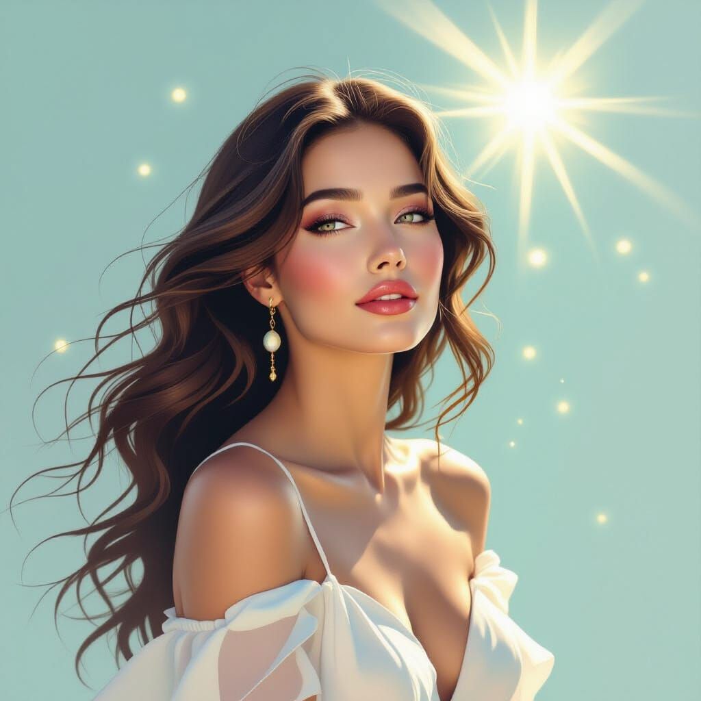 Ethereal Minimalist Portrait with 40s Glamour