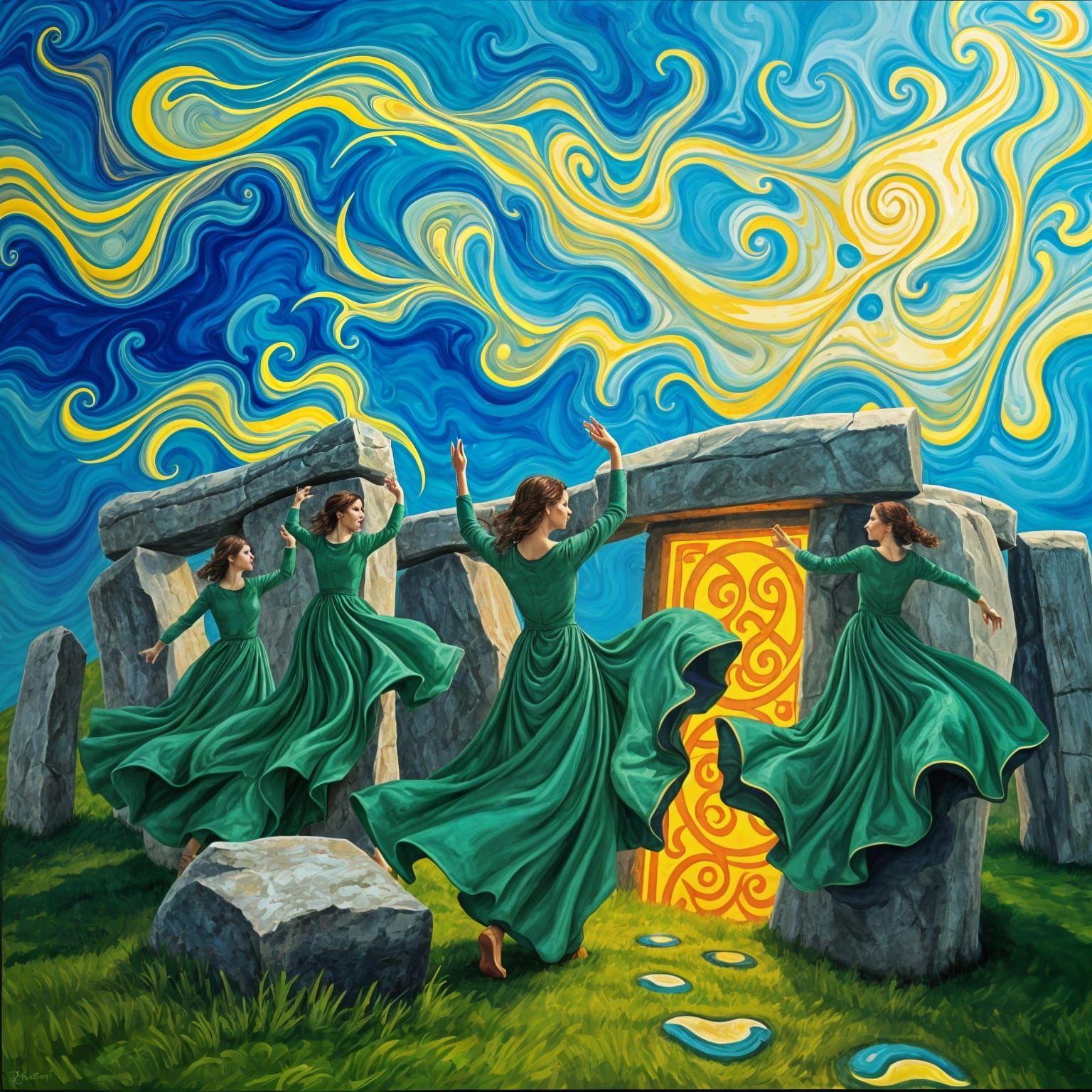 Ancient Ireland in Vibrant Abstraction