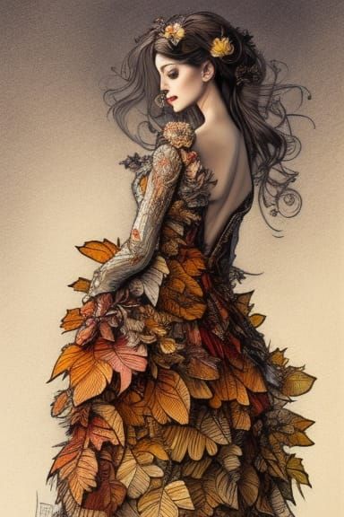 Autumn Bride in Rococo Style