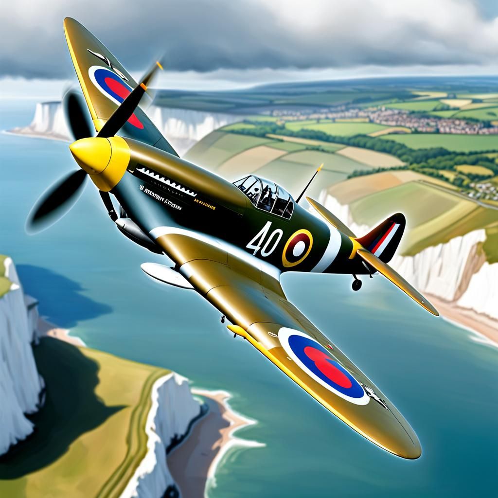 Spitfire over the White Cliffs