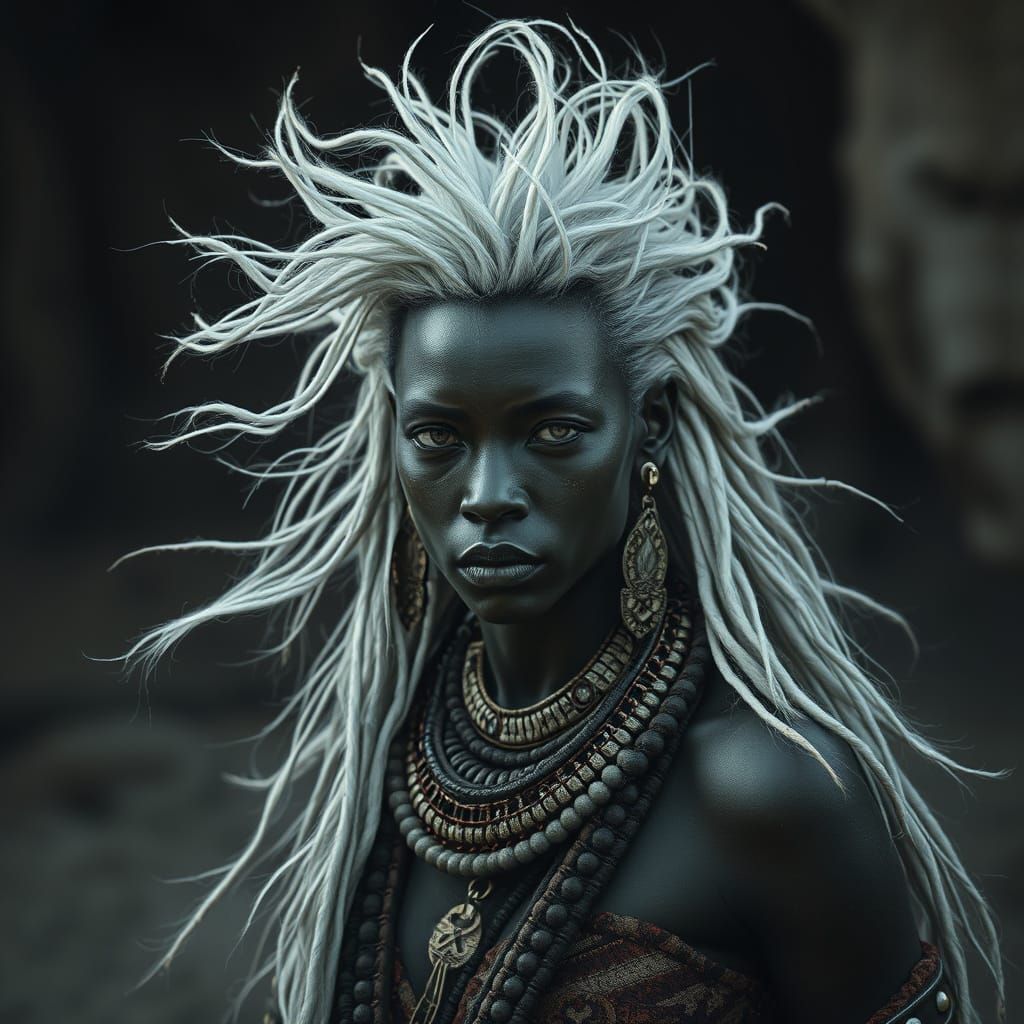 Mystical African Witch in Dramatic Cinematic Style
