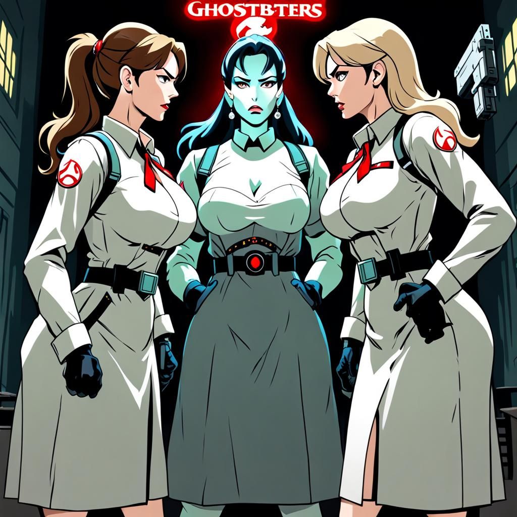 Ghostbusters Staredown: Two Women Face to Face