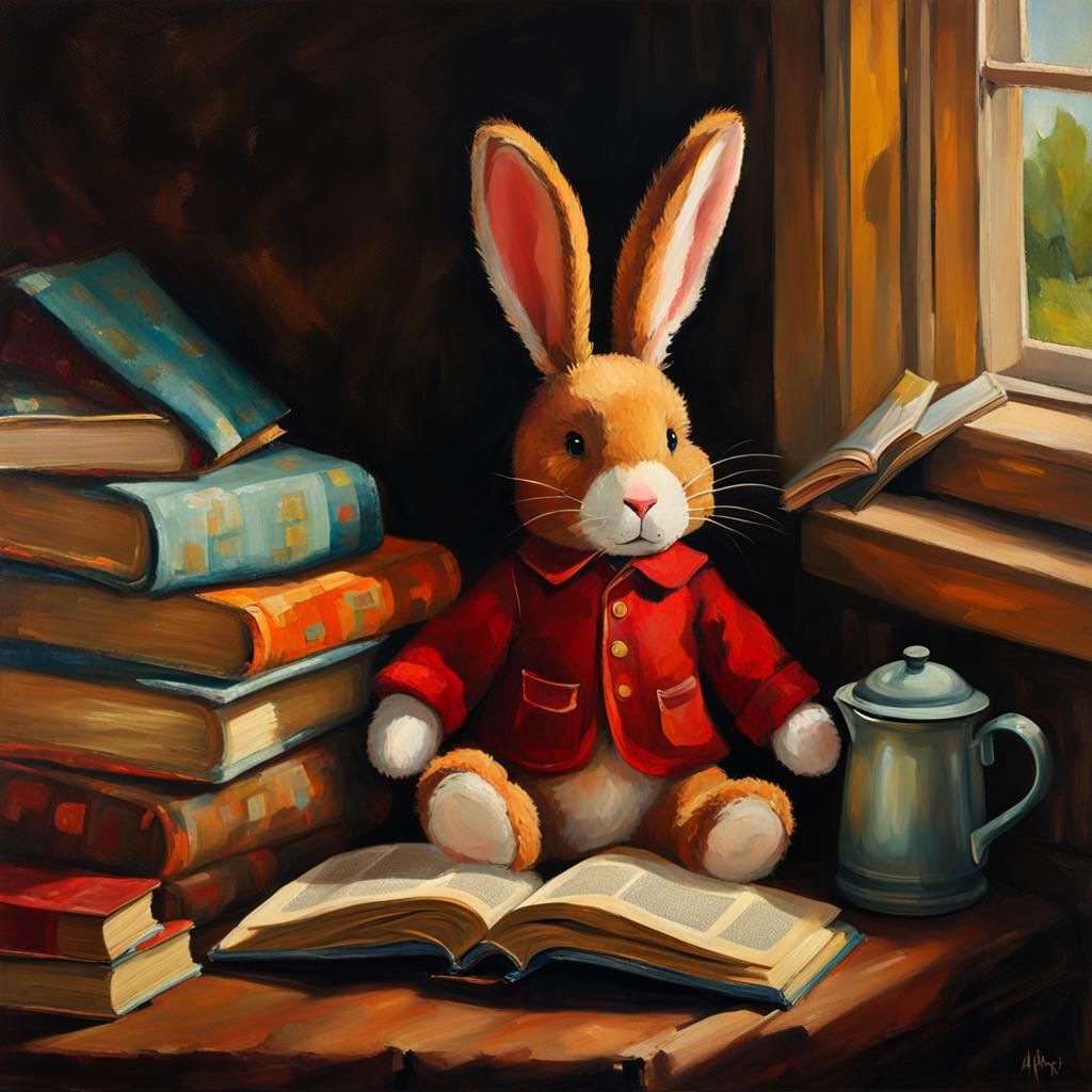 Child's Bedroom Still Life as Oil Painting