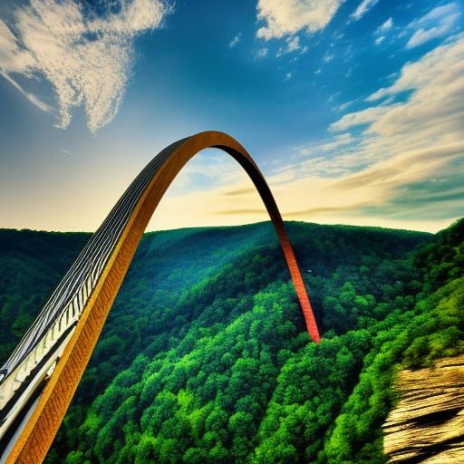 Basejumping from the New River Gorge Bridge