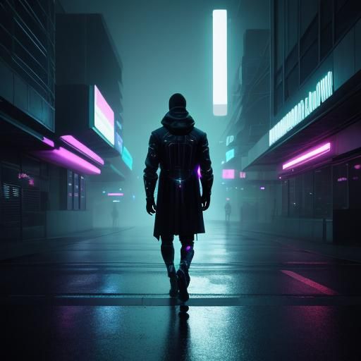 Neon Cityscape in Synthwave Aesthetic