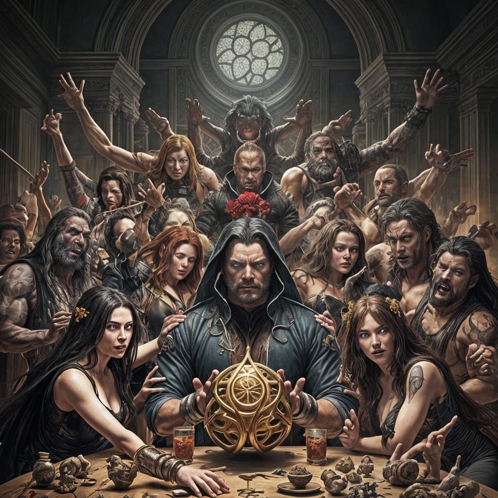 The Seven Deadly Sins: Greed in Vibrant Comic Book Style