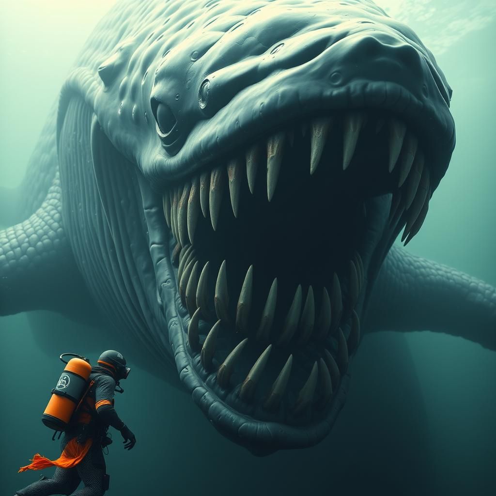 Eerie Bloop Cryptid Stares Down Scuba Diver