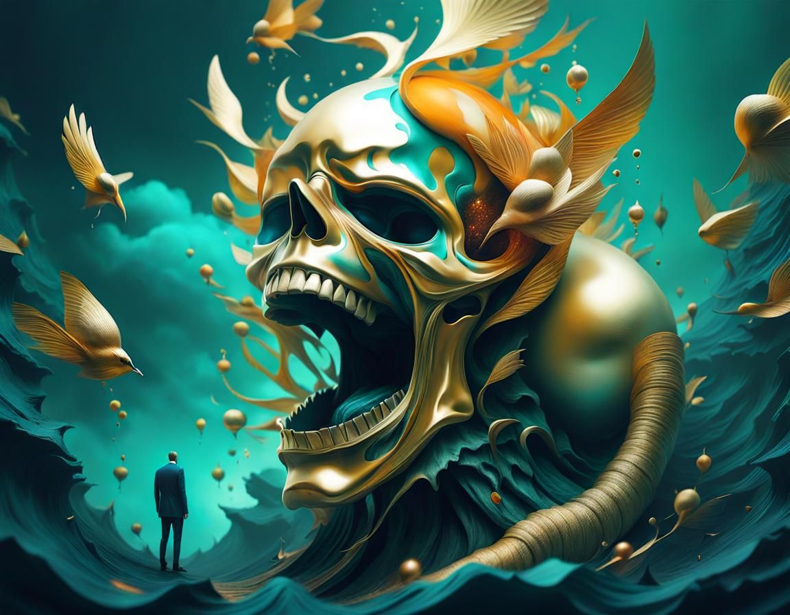 Surreal Illustration: The Fear of Imperfection in 8K