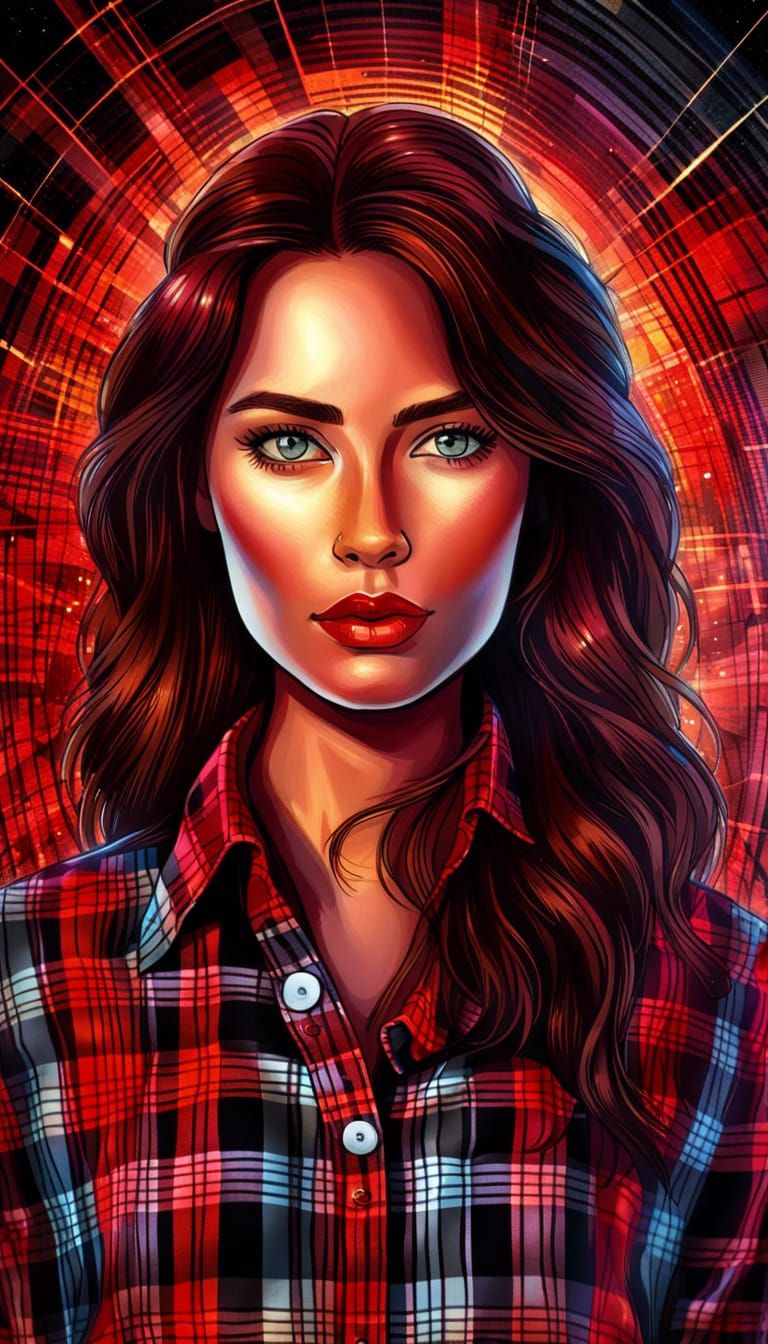 Girl Next Door: Plaid Pattern Shirt