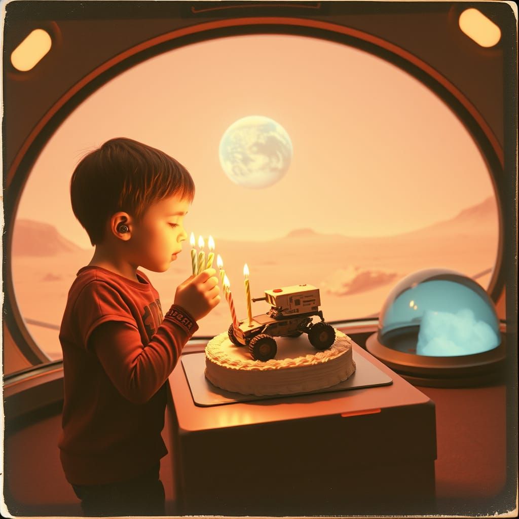 Vintage Mars Birthday Party in Biodome