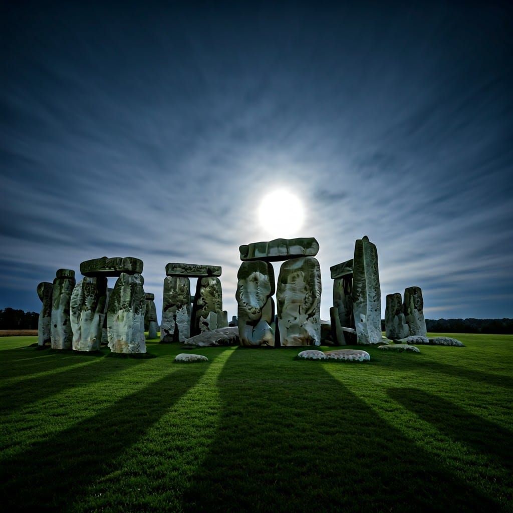 Stonehenge at Night: Shadows of the Henge