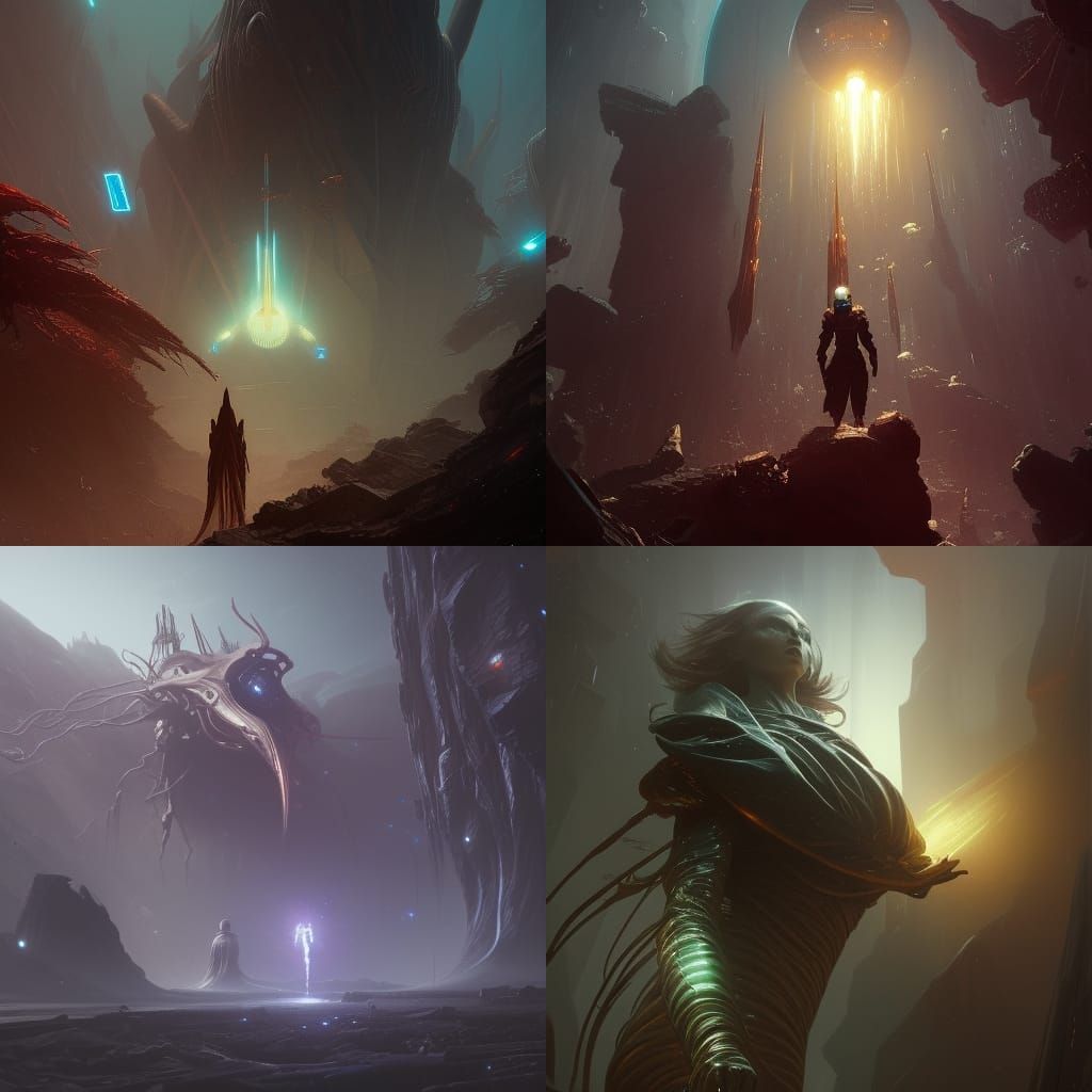 Extraterrestrial in Dark Fantasy Style