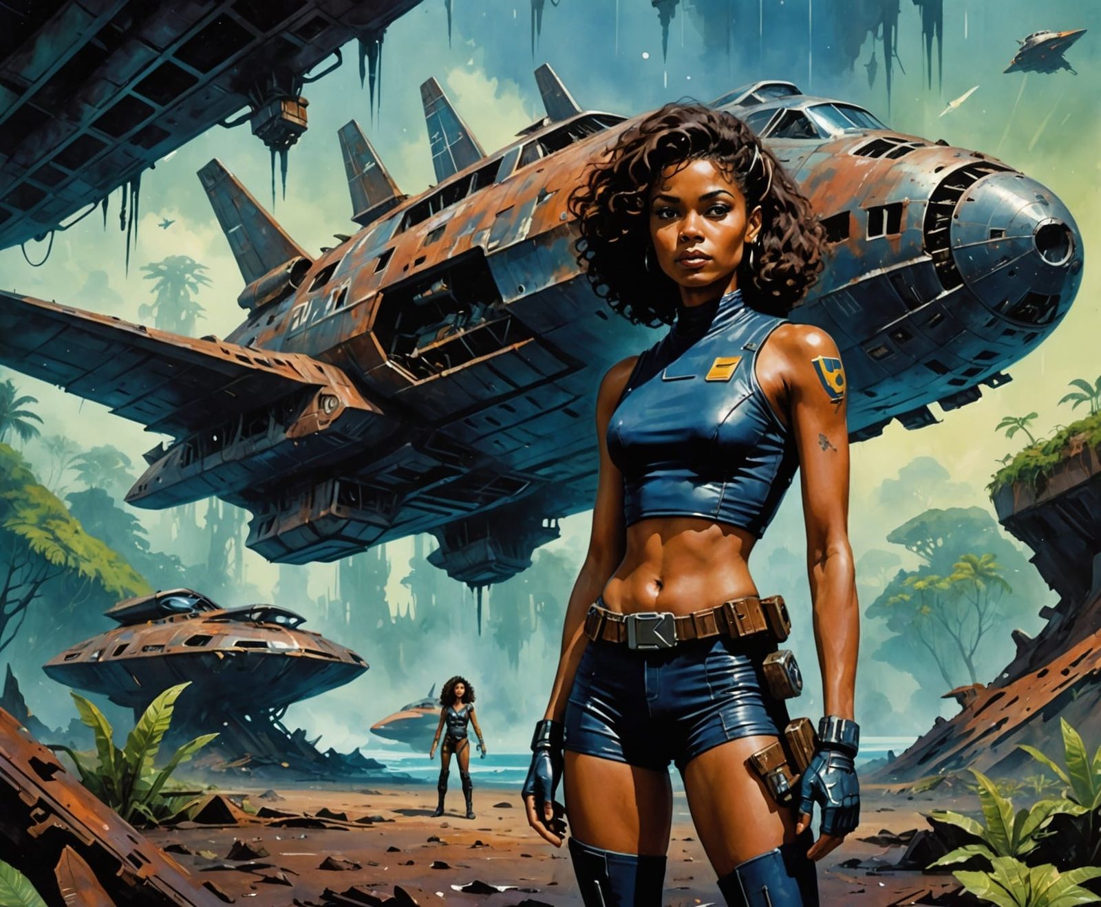 Brazilian Heroine on a Futuristic Alien Planet